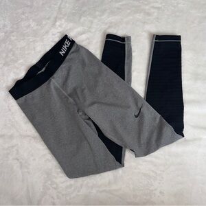 Nike Pro Gray Black Workout Leggings Size S